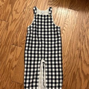 Janie and Jack gingham overall